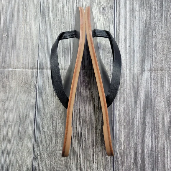 Beek NWT Seabird Leather Thong Sandals Black - Picture 6 of 15